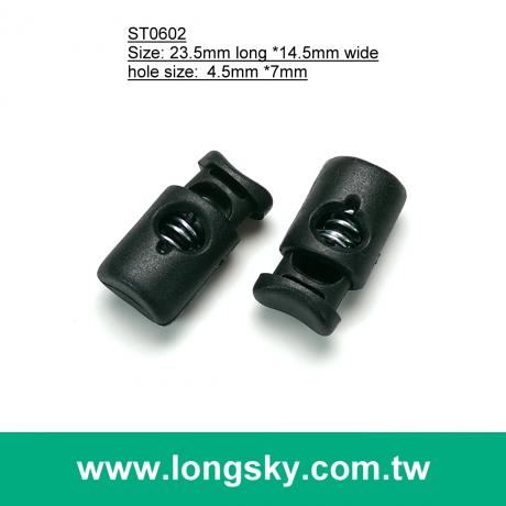 (#ST0602) 2 hole plastic cord stopper toggles for jackets