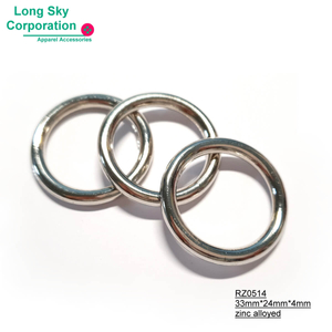(RZ0514) 24mm inner round body metal ring webbing belt buckle