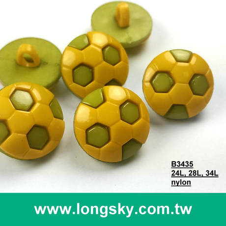 (#B3435) 24L, 28L, 34L 2-piece nylon soccer button, baby wear button, craft button