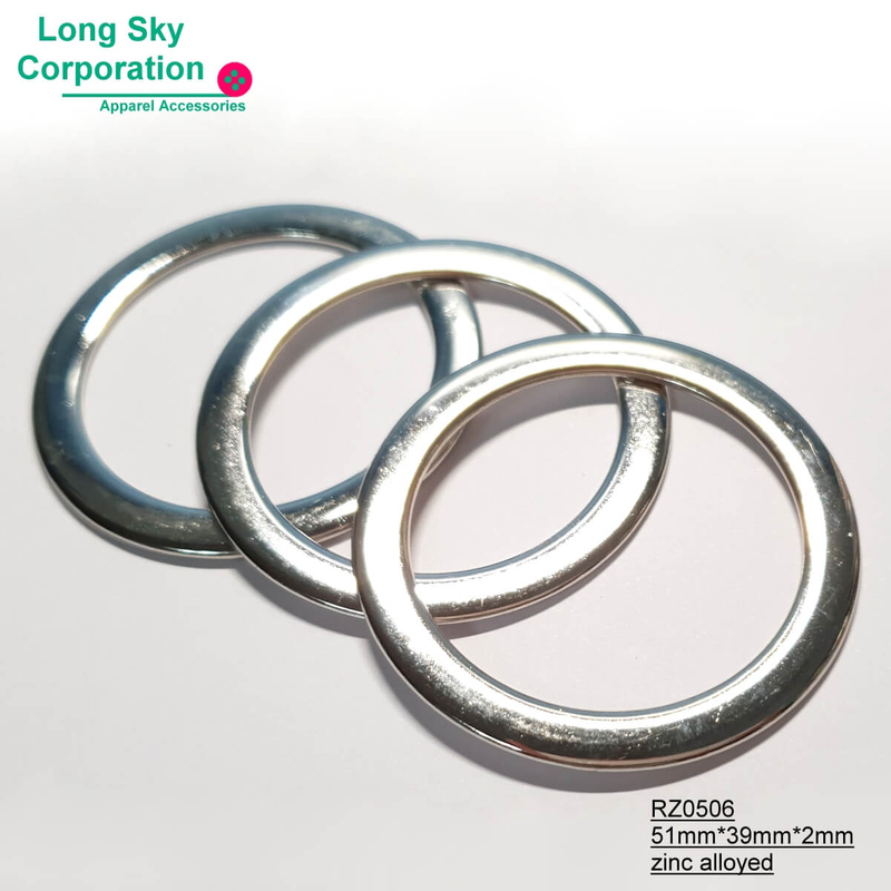 (RZ0506/39mm) 4cm inner zinc alloyed metal circle belt trimming ring buckle