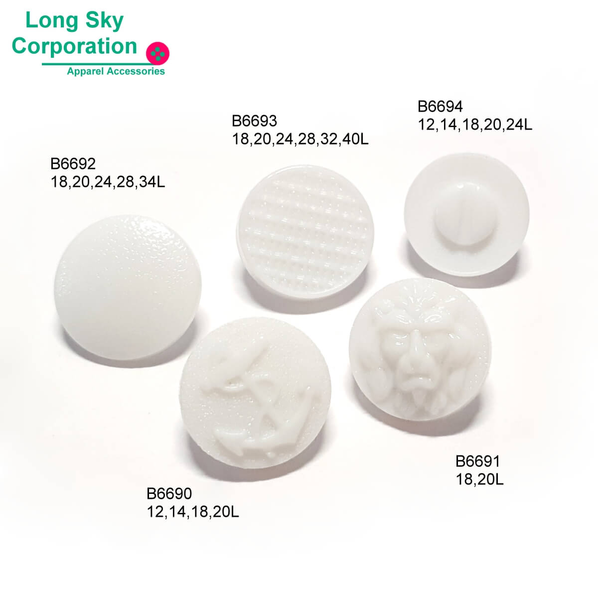 (B6690~B6694) 2020 new designs lady garment buttons