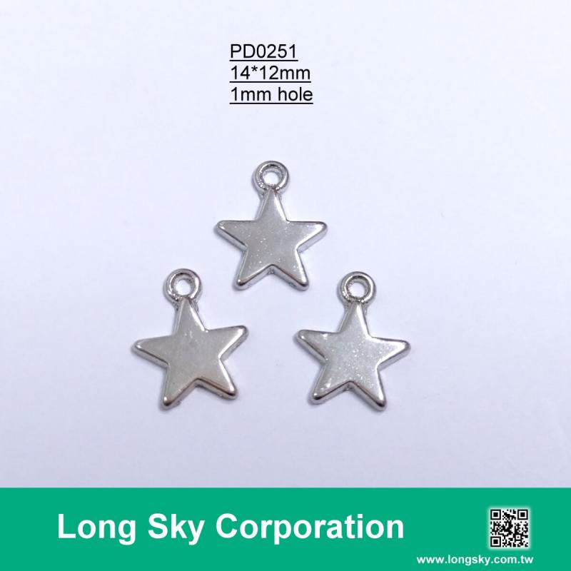 (#PD0251) 12mm metal star charms for craft decoration